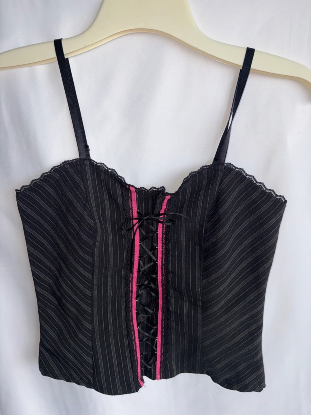 Finesse corset fit top strapless lace up, sz M